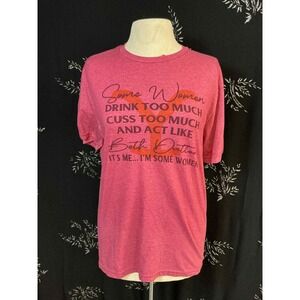 Gildan Yellowstone Beth Dutton Quote Graphic T-Shirt Heather Pink Women Medium